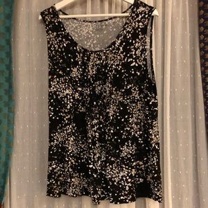 Croft & Barrow pin tucked sleeveless top 1X EUC